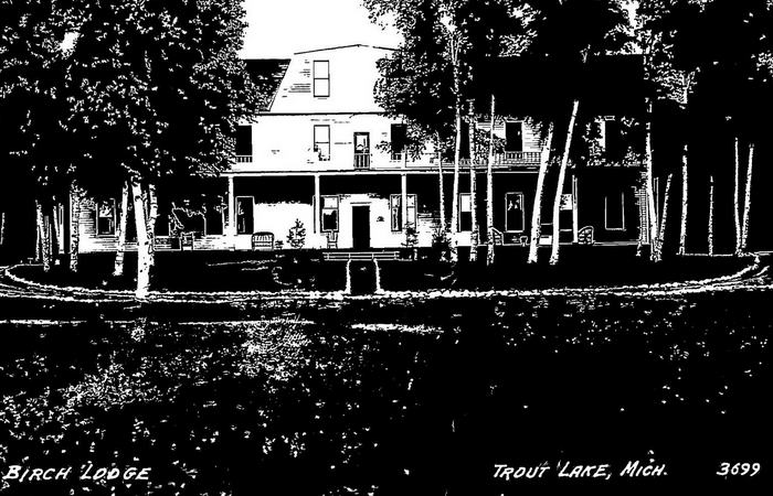 Birch Lodge (Birch Lodge Motel) - Old Postcard